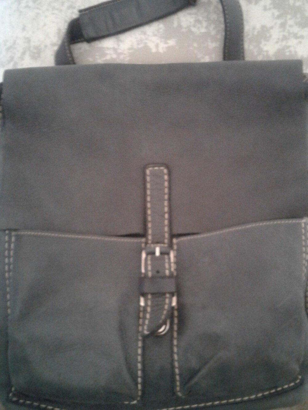 Roots Tribe Leather Raiders Backpack 3 Way Convertible Blue Grey - Picture 2 of 9